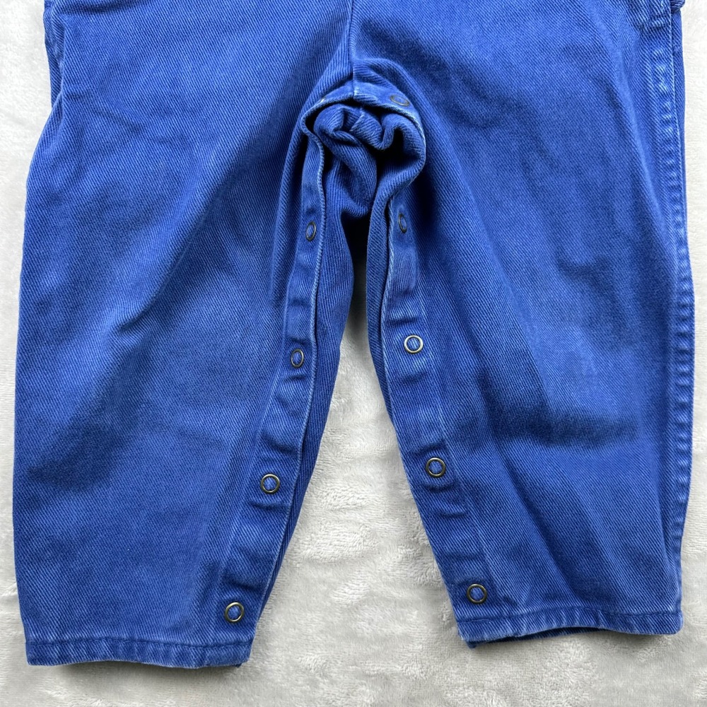 Vintage‎ 1990s OshKosh B'gosh Blue Overalls Toddler 3T Made USA Cotton Snap Leg - Picture 2 of 16